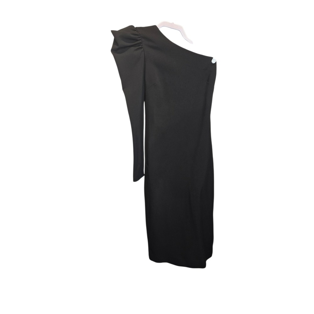 Max Mara Falda One Shoulder Dress Black Puff Sleeve Italian Made  Womens Size 2?